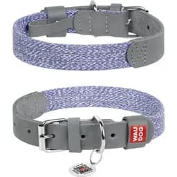 Ошейник для собак Waudog Classic, S, 27-36х1,5 см, серый