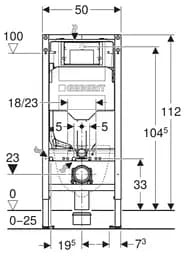 Інсталяція для унітаза Geberit Duofix Sigma 111.350.00.6 - мініатюра 2