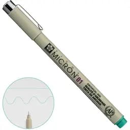 Линер Pigma Micron (0.1) 0.25 мм Зеленый Sakura