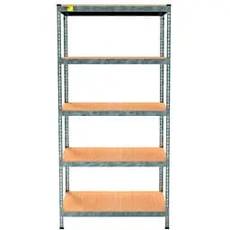 Металлический стеллаж Emby Light Series (размер 2400х900x300мм) 5 полок ДСП до 100кг Оцинкованный
