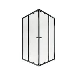 Душевая кабина Qtap Pisces BLA107-9SC5 75-90x75-90 см, стекло Clear 5 мм без поддона, Черный, Универсальная, прозрачная