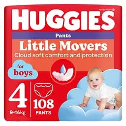 Подгузники-трусики для мальчиков Huggies Little Movers Pants 4 (9-14 кг) 108 шт.