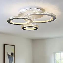 Витончена LED-люстра для спальні LT8012/1+1 LED (WT) - білий, 200 Вт, діаметр 47 см, від 10 до 18 м2 - мініатюра 2