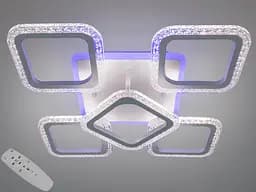Стельова LED люстра біла 70W пульт димер 5 модулів
