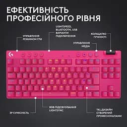 Клавіатура Logitech G PRO X TKL Lightspeed Gaming Magenta (920-012159) - мініатюра 4