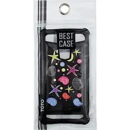Чохол-накладка Toto Universal TPU case with image 4.5" Sea Stars Black - мініатюра 2