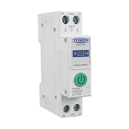 Розумний автоматичний вимикач з Wi-Fi (Tuya) TOMZN TOB9S-VAP 63A з моніторингом енергоспоживання та захисним реле напруги (51-00122) - мініатюра 4