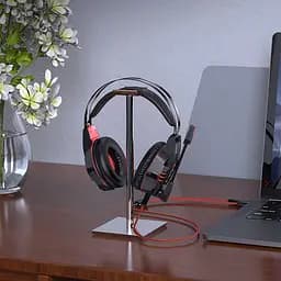Ігрові накладні навушники Hoco W102 Cool, USB, 3.5mm, 2m, Червоний - мініатюра 9