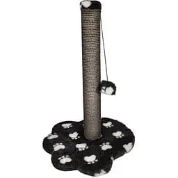 Когтеточка Lucky Pet Лапка маленькая сизаль серый мех черный 33х33х49 см