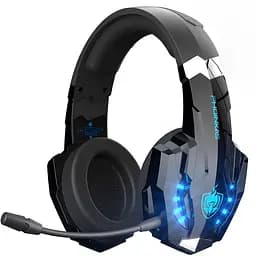 Беспроводные геймерские наушники Kotion Each G9000BT с поддержкой объемного звука 7.1 Stereo Sound (Черно-синий)
