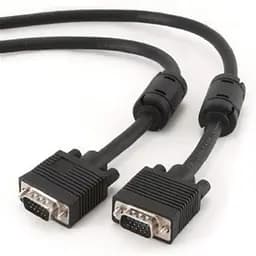 Кабель Cablexpert VGA - VGA (M/M), HD15, з 2-ма фер. кільцями, чорний, 5 м пакет (CC-PPVGA-5M-B) - мініатюра 5