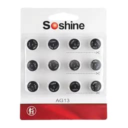 Батарейка Soshine AG13 (LR44) щелочные 1.5V 12 шт.