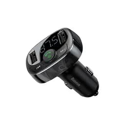 FM модулятор Baseus T Shaped S-09A 2 х USB Type-A, microSD Black (CCMT000001) - мініатюра 2