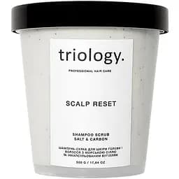 Шампунь-скраб Triology. для шкіри голови та волосся з морською сіллю та інкапсульованим вугіллям 500 г