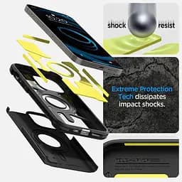 Оригінальний протиударний чохол Spigen Tough Armor MagSafe для Iphone 14 Pro (6.1") Black ACS04985 - мініатюра 3