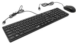Комплект (клавіатура + миша) Genius C-126 SlimStar USB Black Ukr (31330007407) - мініатюра 4