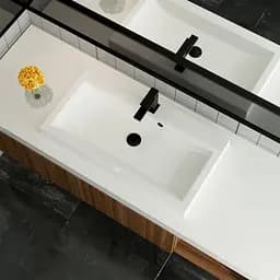 Раковина глянцева врізна Amidicon Lagune Slim 80 792x425 з литого каменю LAGUNE SLIM_80_HL, Білий - мініатюра 8