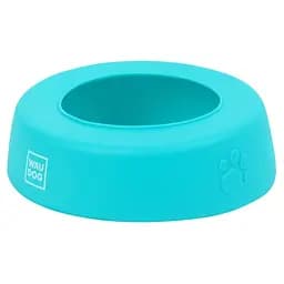 Миска-непроливайка Waudog Silicone, 1 л, блакитний (50792)