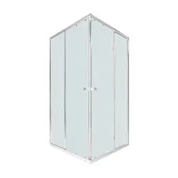 Душевая кабина Qtap Pisces CRM109-11SP5 90-105x90-105 см, стекло Pear 5 мм без поддона, Хром, Универсальная, матовый