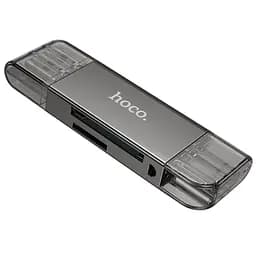 Адаптер перехідник Hoco HB39 USB/Type-C 3.0 сірий - мініатюра 7