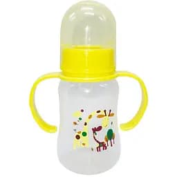 Пляшечка для годування з ручками MGZ-0205(Yellow) жовтий, 150 мл