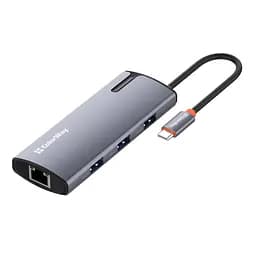 Порт-реплікатор ColorWay Docking Station USB-C 6-в-1 Type C PD 100W/USB3.0х3/USB2.0/RJ45 (CW-HUB03) - мініатюра 3