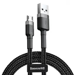 Кабель Baseus Cafule microUSB USB 2.4 A 1 м Black-Grey CAMKLF-BG1