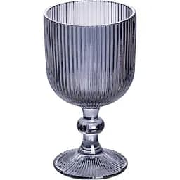 Набір келихів для вина 6 штук по 300 мл рельєфних сірий Yiwu HP-19-7115G