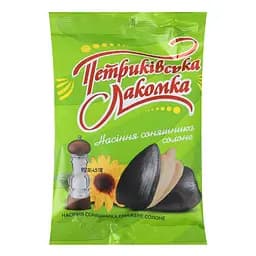 Семена подсолнечника Петриковская Лакомка жареные соленые 95 г