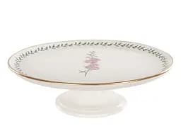 Тортівниця Alba ceramics Flower, на ніжці, з кришкою, 30 см, біла (769-038) - мініатюра 2