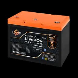 Акумулятор LP LiFePO4 25,6V - 32 Ah (820Wh) (BMS 40A/32А) пластик Smart BT - мініатюра 2