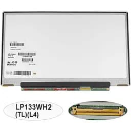 Матриця 13.3" LP133WH2-TLL4 1366х768, 40pin, LED, SLIM без планок та вушок, глянець, роз'єм справа внизу для ноутбука