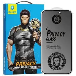 Защитное 2.5D стекло Blueo Full Cover Anti-Peep Matte для Apple iPhone 15 Pro (6.1)