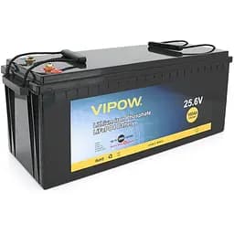 Акумуляторна батарея Vipow LiFePO4 25,6V 100Ah з вбудованою ВМS платою 80A (523*207*215)