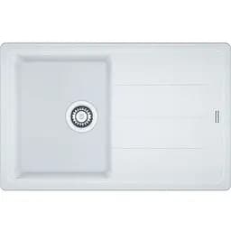 Кухонна мийка Franke Basis, фраграніт, прямокутник, з крилом, 780х500х200мм, чаша - 1, накладна, BFG 611-78, білий