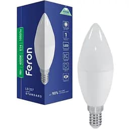 Светодиодная лампа Feron LB-207 C37 230V 9W E14 4000K (40181)