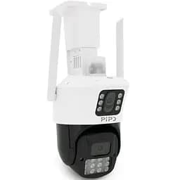 Wi-Fi/LAN відеокамера Pipo з двома об'єктивами вулична 4+4Мп SD/картка PP-IPC34D4MP20 PTZ 2.8mm ICSee
