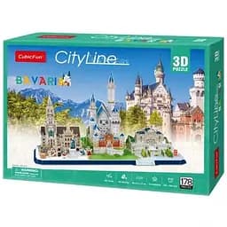 Тривимірна головоломка-конструктор CubicFun City Line Bavaria, 178 елементів (MC267h) - мініатюра 2