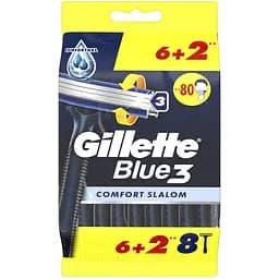 Одноразові станки для гоління Gillette Blue 3 Comfort Slalom, 8 шт. - мініатюра 2
