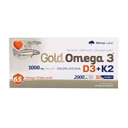 Жирные кислоты Olimp Gold Omega 3 D3+K2 Sport Edition 60 капсул (Ф001699)