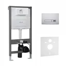 Інсталяція для унітазу Volle Master Evo Sensor 4в1 (інсталяція, кріплення, прокладка, клавіша Largo Evo Sensor) хром 2220.010301, Хром