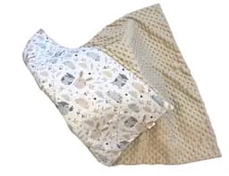 Плед з плюшем Moontime 100 x 80 см "Совушки з зайчиками"