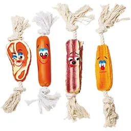 Игрушка для собак Tatrapet Toys Fun виниловое лакомство на веревке 35 см (разные фигурки)