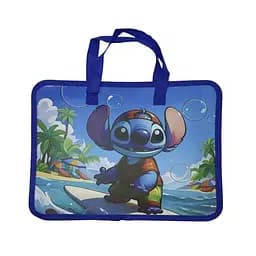 Папка-портфель ПВХ, А4, детская для тетрадей, Стич, 805-S (в ассортименте)