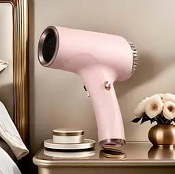 Дорожній фен акумуляторний рожевий