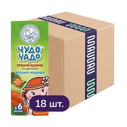 Упаковка сока Чудо-чадо Яблоко-Морковь 3.6 л (200 мл x 18 шт.)