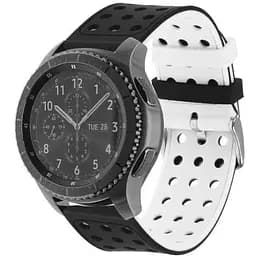 Подвійний ремінець з перфорацією для годинника Samsung Gear S3 Classic SM-R770/Frontier RM-760 Black White