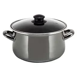 Кастрюля Idea Home Antrasit grey с крышкой, 24 см, 6 л (6832816)