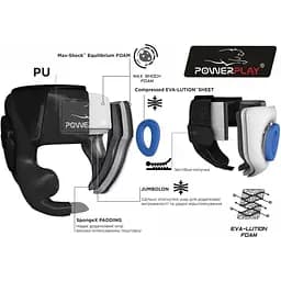 Боксерський тренувальний шолом PowerPlay 3100 PU XL Blue - мініатюра 8