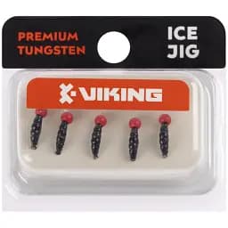 Мормишка вольфрамова Viking Fishing Shrimp+bead 0.37g 7mm Black+R (5шт) - мініатюра 2